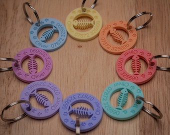 Cat Tag Personalised Custom Pet ID Tag Engraved Lightweight Collar Tag Kitten Name Tag Cat Lovers Gift Idea Perfect Pet Accessory