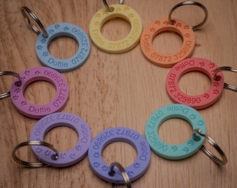 Dog Tag Personalised Engraved Pet ID Tag Custom Lightweight Collar Tag Puppy Name Tag Dog Gift Small or Large Breed Perfect Pet Accessory