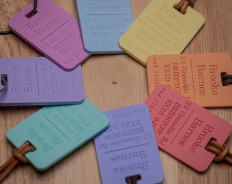 Luggage Tags Personalised Custom Engraved Luggage Tags Suitcase Baggage ID Tag Boys Girls Bag Tag Childs Bag Name Tag Travel Tag Travel Gift