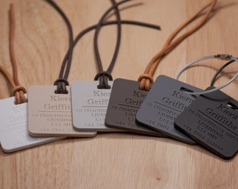 Luggage Tags Personalised Custom Bag Name Tag Engraved Travel Suitcase ID Tag Boys Girls Kids School Bag Backpack Perfect Travel Gift