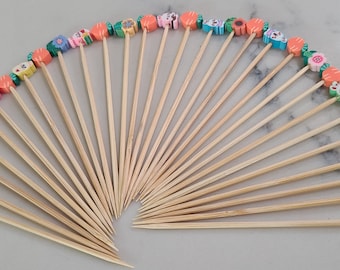 25 Easter Mix appetizer toothpicks, Appetizer Sticks, Sandwich Picks, Cocktail Garnish scewers. Decorative toothpicks, party favors.