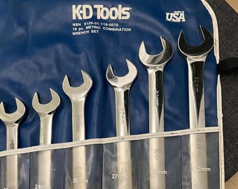 Vintage KD Tools Metric Combination Wrench Set - USA Made - 18 pc (Missing 10mm Wrench)