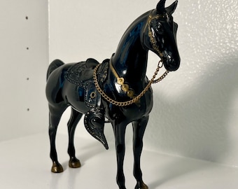 Vintage Toy Horse Black Beauty Western Mount Horse Breyer Collectible