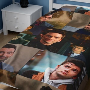 David Tennant Blanket, super soft plush blanket, David Tennant, David Tennant Fan Gift, perfect for sleepovers, celebrity blanket