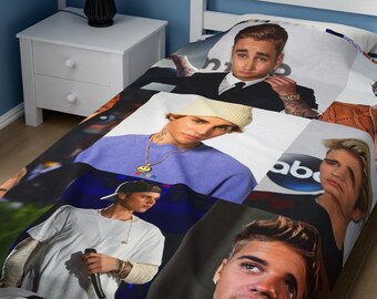 Justin Bieber Blanket Super Soft Plush Blanket Justin Bieber Justin Bieber Fan Gift for Sleepovers Celebrity Blanket Funny Gift Etsy