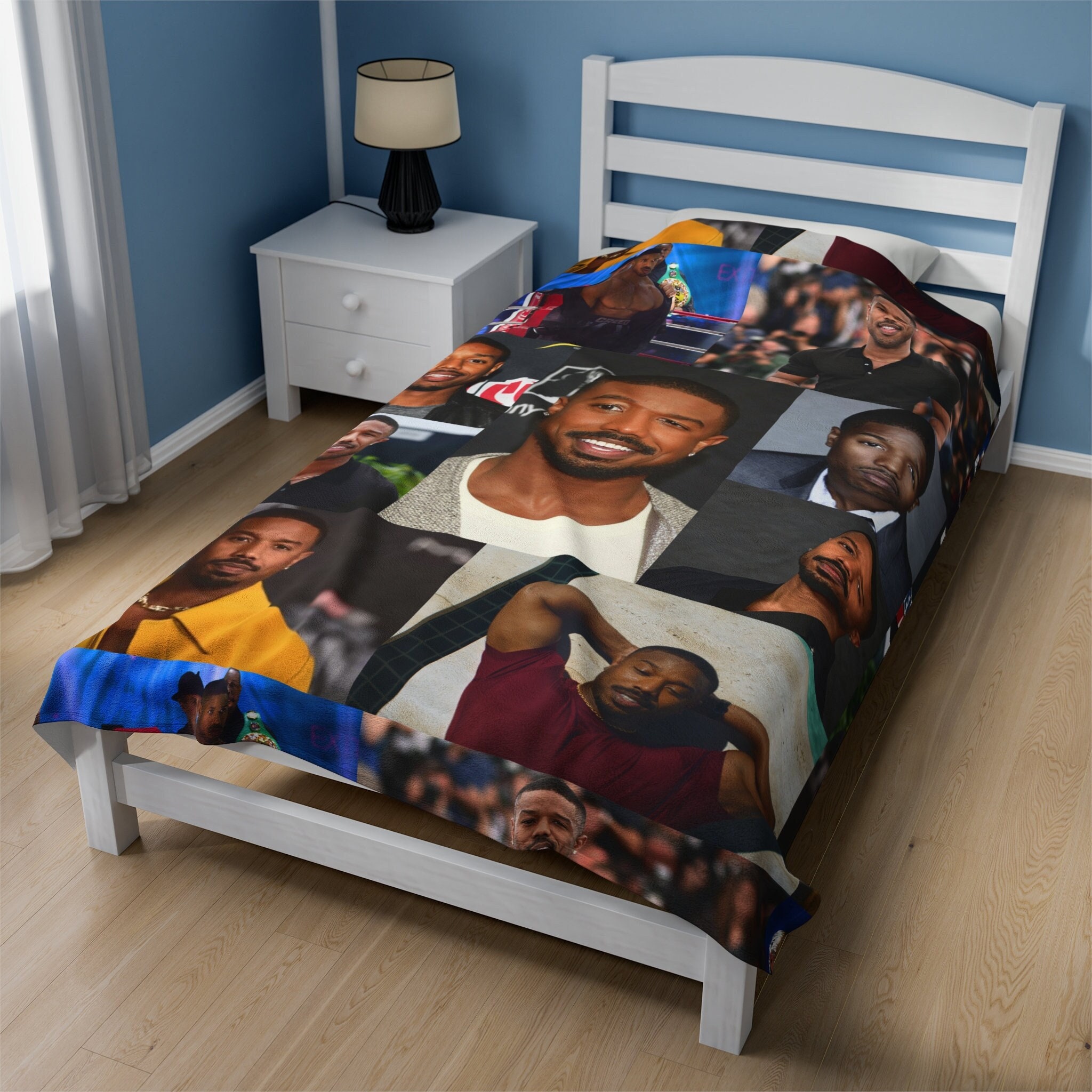 Michael B. Jordan Blanket Super Soft Plush Blanket Michael B Etsy