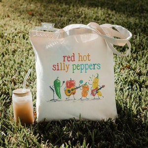 Silly Peppers Funny Tote Bag, Retro Meme Tote, Weird Crazy Design, Cute Quirky Gift, Tote Bag, Funny Gift Idea, Gifts for her