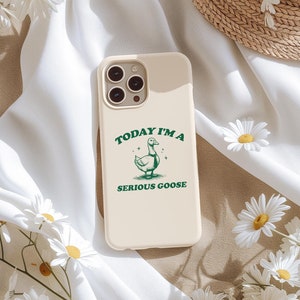 Serious Goose Meme iPhone Case: Funny Sarcastic Gift
