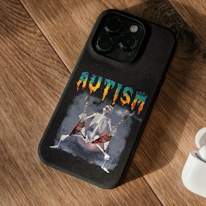 Funny Skeleton Meme iPhone Case: Autism Awareness Gift