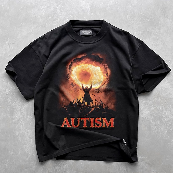 Autism Unhinged Shirt, Funny Rock Meme Tee, Sarcastic Shirt, Ironic Humor Clothing, Edgy Vintage Graphic, Neurodiversity Gift
