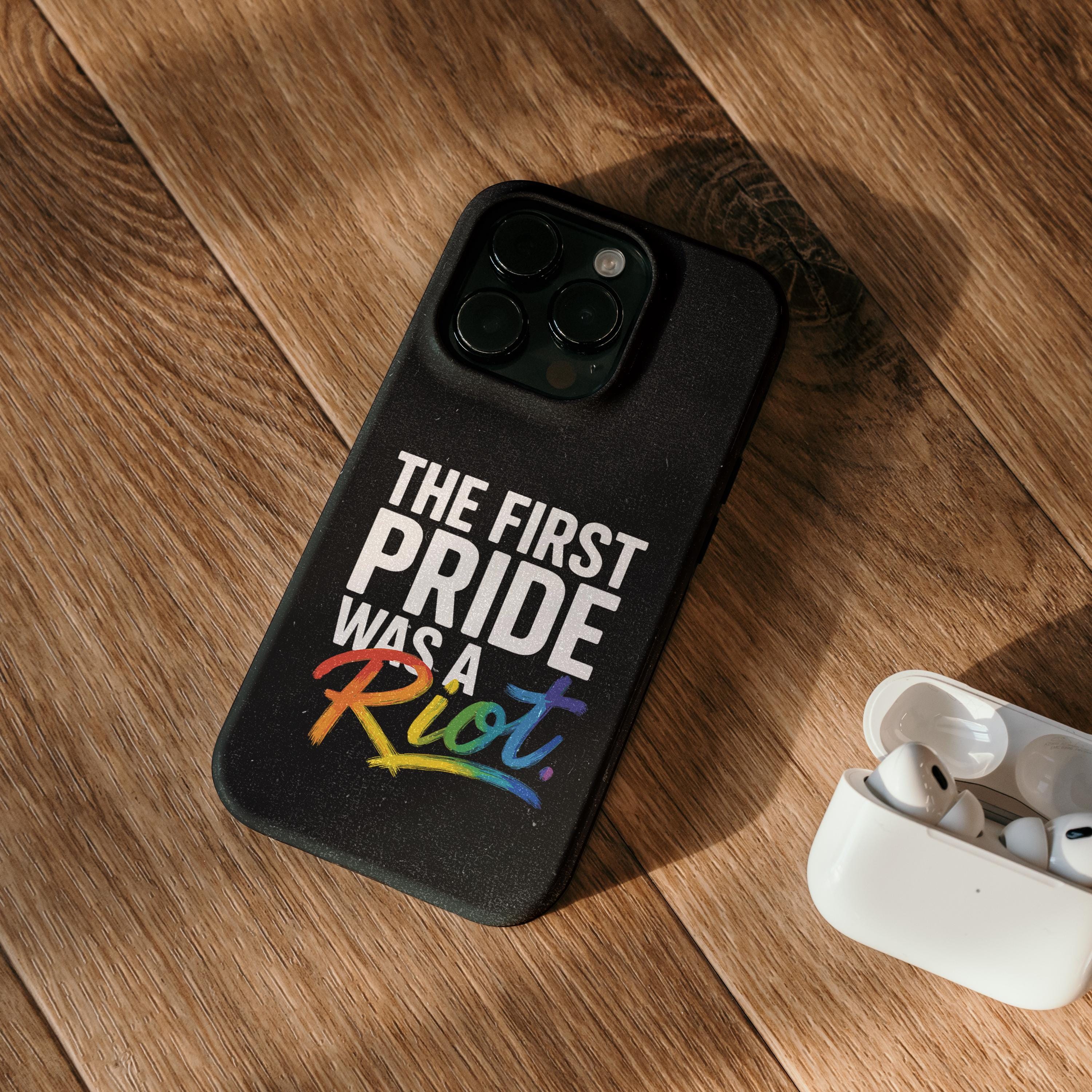 The First Pride Was A Riot iPhone Case: Funny LGBT Meme