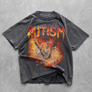 Autistisches Skelett Meme T-Shirt: Edgy Offensive Comfort Colors Tee