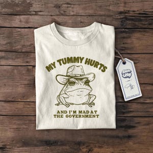 Mein Bauch tut weh, lustiges Shirt, Geschenk, Retro lustiges T Shirt, seltsames T Shirt, Meme TShirt, verrücktes Shirt, Unisex Shirt, lustiges Geschenk, süßes T-Shirt