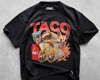 Taco 90&#39;s Bootleg T-Shirt, Funny Gifts, Meme Shirt