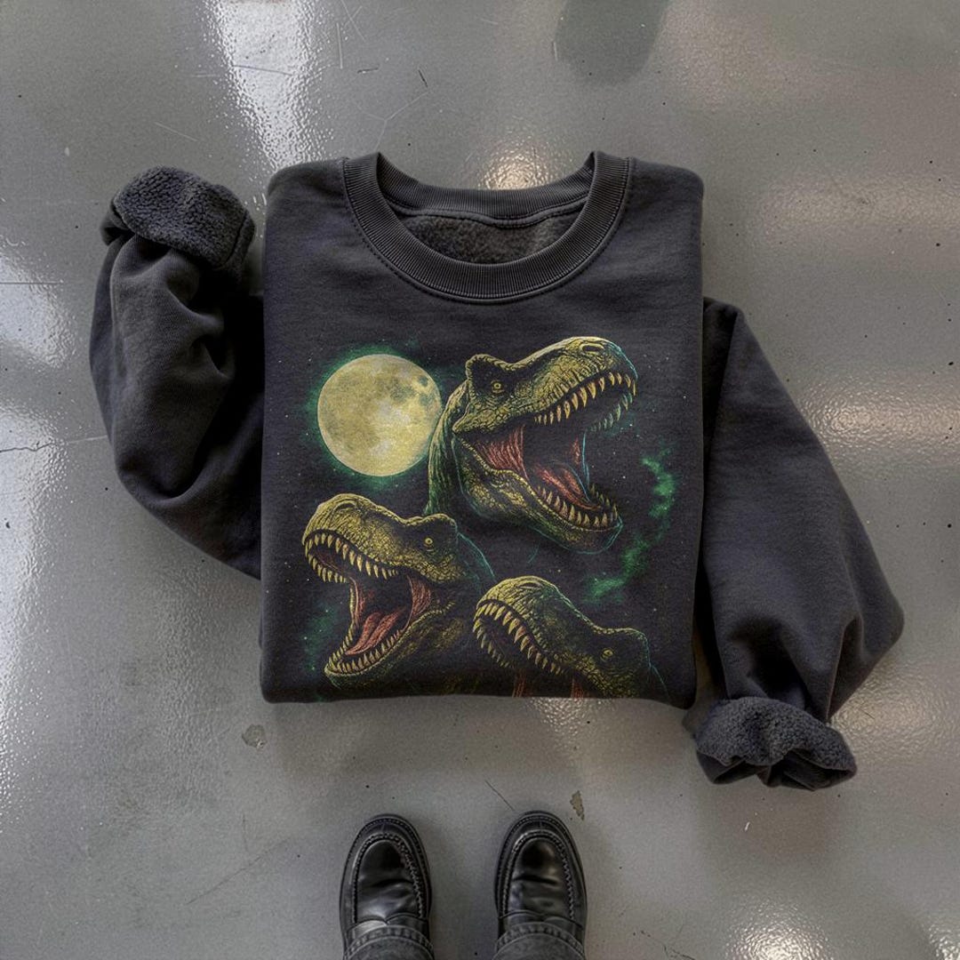 Sweter Raptor Trex Dinosaur Vintage 90s Style Graphic Sweatshirt, Dinosaur Graphic ...