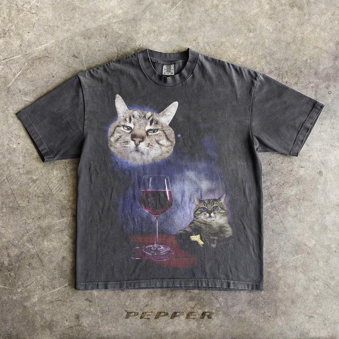 Funny Wine Cat Dank Meme Tee Shirt Gift for Woman and Man, Unhinged ...