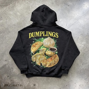Knödel Hoodie, lustiges Essen Meme Hoodie, Y2K Ironisches Knödel Geschenk