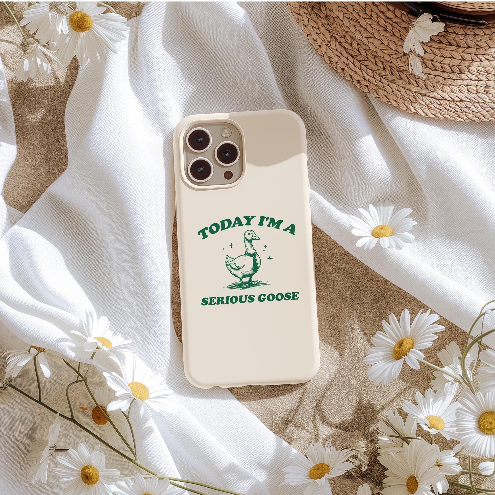 Serious Goose Meme iPhone Case: Funny Sarcastic Gift