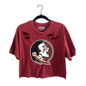 Upcycled Florida State Cropped Tee // Florida State University // Noles // Seminoles