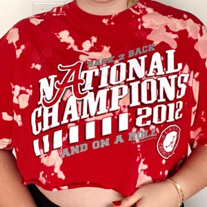 University of Alabama cropped tee // acid washed bama crop top // roll tide