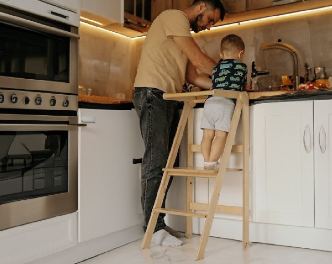 Folding Kitchen Helper Tower Super THIN Foldable Tower Etsy