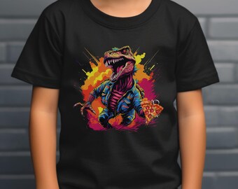 Dinosaur Pizza Youth Short Sleeve Tee
