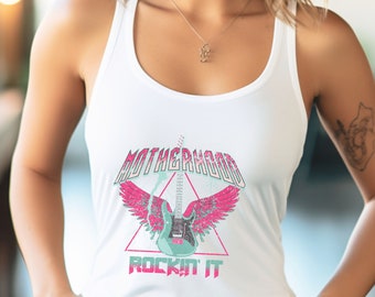 Rockin' Motherhood Adult Racerback Tank