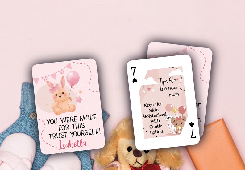 RUSH Baby Shower Guest Book Alternative Deck Custom Photo Playing Cards