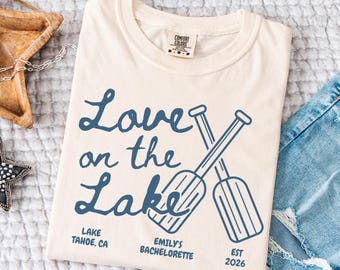 Lake Bachelorette Shirts, Custom Lake Bach Party Comfort Colors Shirt, Girls Trip Club Tshirt, Personalized Bridal Merch, Bridesmaid Gift