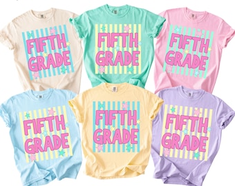 Fifth Grade Teacher Shirt, 5th Grade Team Comfort Colors TShirt, Matching Elementary Back to School Tee, Teacher Appreciation Gift