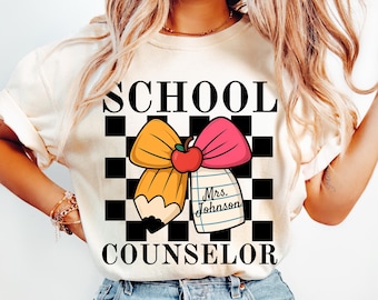 Custom School Counselor Shirt, School Psychologist Tshirt, School Therapist T-Shirt, Guidance Counselor Tee, Mental Health Awareness Gift