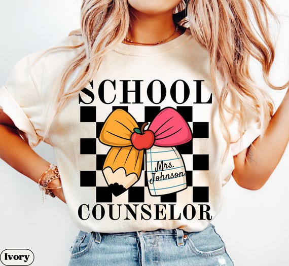 Custom School Counselor Shirt, School Psychologist Tshirt, School Therapist T-Shirt, Guidance Counselor Tee, Mental Health Awareness Gift