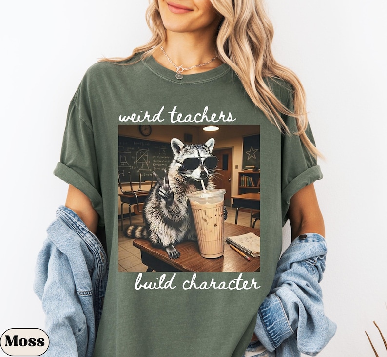 Color Es Raros Con R Camiseta divertida de colores cómodos con estampado de mapache para ...
