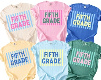 Fifth Grade Teacher Shirt, 5th Grade Teacher Comfort Colors TShirt, Group Matching Elementary Team Back to School Teacher Appreciation Gift