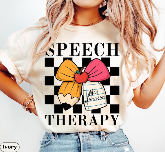 Custom Speech Therapy Comfort Colors Shirt, Speech Therapist TShirt, SLP T-Shirt, Speech Language Pathologist Shirt, SLP Team Gift