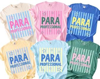 Camiseta para auxiliares docentes, camiseta Comfort Colors para auxiliares docentes, camiseta para el equipo de auxiliares docentes, regalo de agradecimiento para profesores de inclusión, personal de apoyo