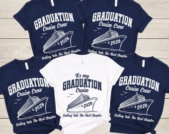 Graduation Cruise Shirts, Class of 2026 Group Grad Cruise Tshirt, Proud Graduate Family Matching Cruise Crew T-Shirt, Caribbean Senior Tee