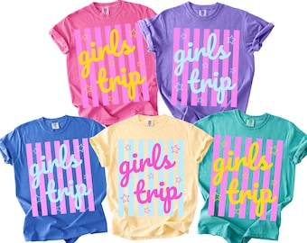 Girls Trip Shirts, Matching Besties Weekend Vacation TShirts, Best Friend Summer Vacay Tee, Girls Cruise T-Shirt, Beach Bachelorette Party
