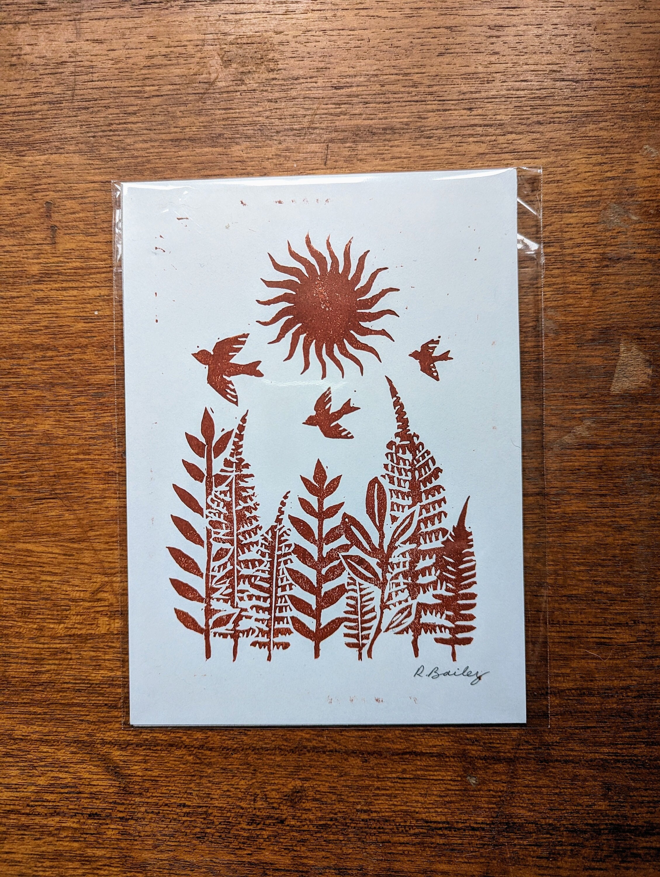 Single Colour Linocut, Tree Fern – Project 6