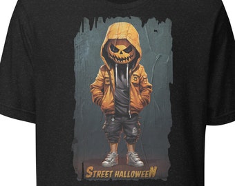 T-shirt, Halloween, Pumpkin, Horror, Street Art, Jack'o'Lantern, Monster, Street Wear, Costume, Hip-Hop, Rap, Funny T-shirt