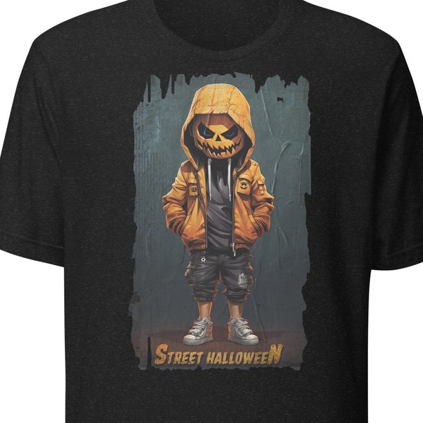 T-shirt, Halloween, Citrouille, Horreur, Street Art, Jack'o'Lantern, Monstre, Street Wear, Déguisement, Hip-Hop, Rap, T-shirt drôle