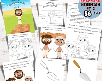Nehemiah Rebuilds the Wall: Preschool Bible Lesson (Digital Download)