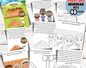 Nehemiah's Wall Bible Lesson: 10 Commandments, Fruits of Spirit (Digital Download)