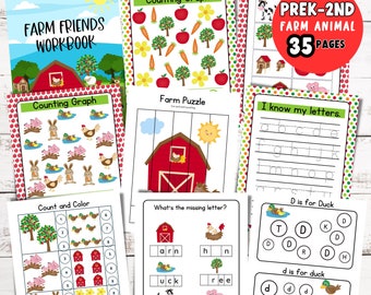 Preschool Farm Activity Morning Menu: Homeschool PreK Printable (PDF Download)