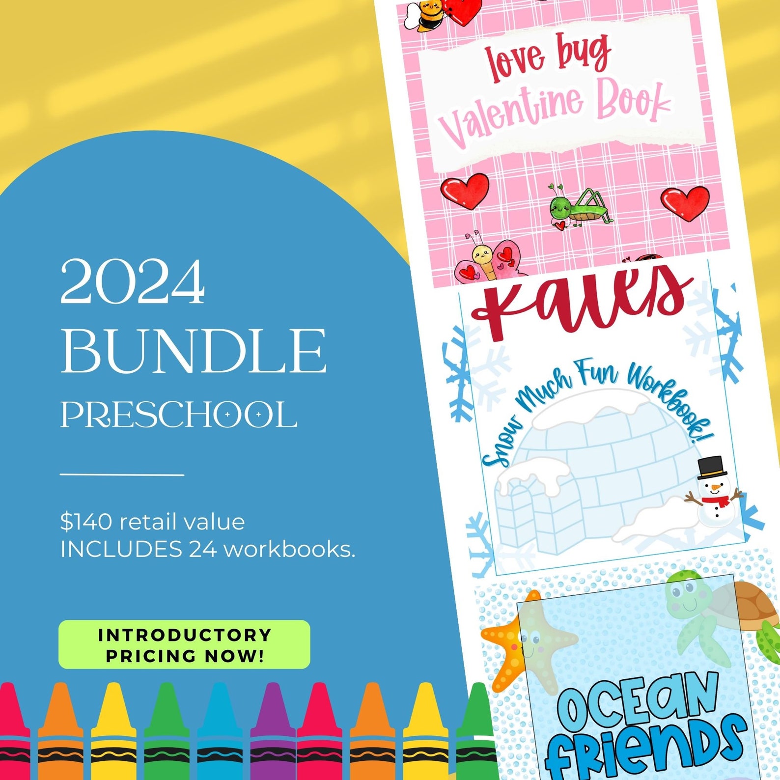 Preschool Workbooks 24 Themes Growing Bundle Preschool Year Curriculum ...
