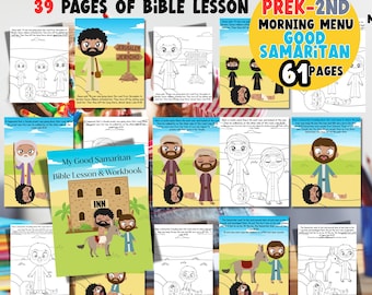 Preschool Bible Lesson Morning Menu: Christian Homeschool Activity (PDF Download)