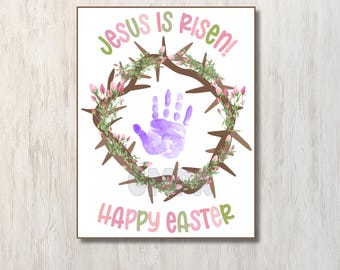 Jesus is Alive Easter Handprint Craft: Sunday School Activity (PDF) - Etsy