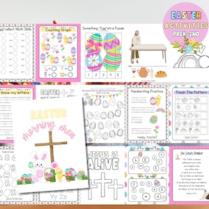Christian Easter Morning Menu: Preschool Bible Activities (Digital Download)