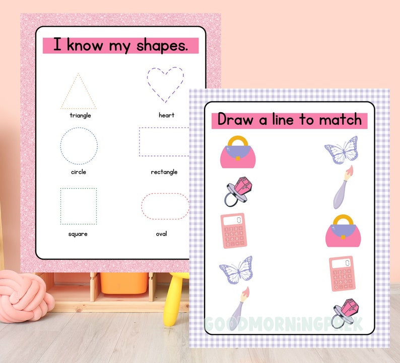 Pastel Preschool Morning Menu Homeschool Morning Activity Pink
