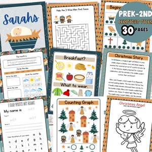 Christmas Story Homeschool Morning Menu: PREK-2nd Grade (Digital Download)